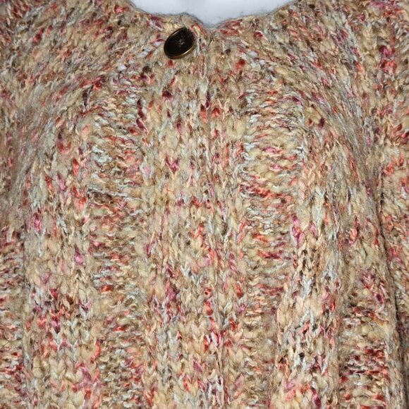 Leo & Nicole multicolor wool blend cardigan shrug  Sz L - Picture 2 of 5
